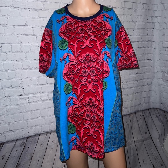 INC International Concepts Tops - INC International Concepts Blue & Red Floral Shirt size XXL